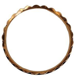 Bela Gold Tone Scallop Edge Bracelet Bangle